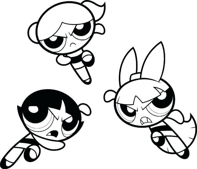 640x550 Power Puff Girls Coloring Page Character Girls Coloring Pages