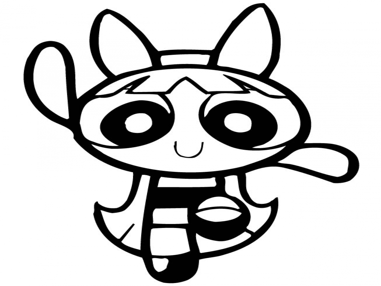 1280x960 Nice Powerpuff Girls Coloring Pages Blossom Festooning