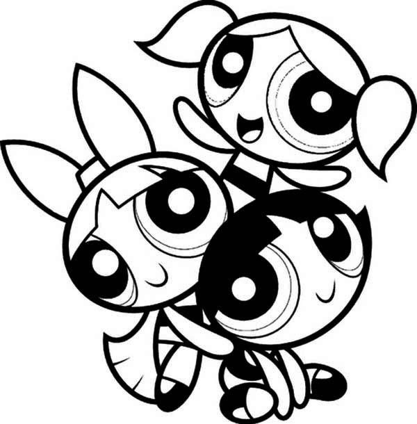 600x610 Powerpuff Girls Bubbles Coloring Pages