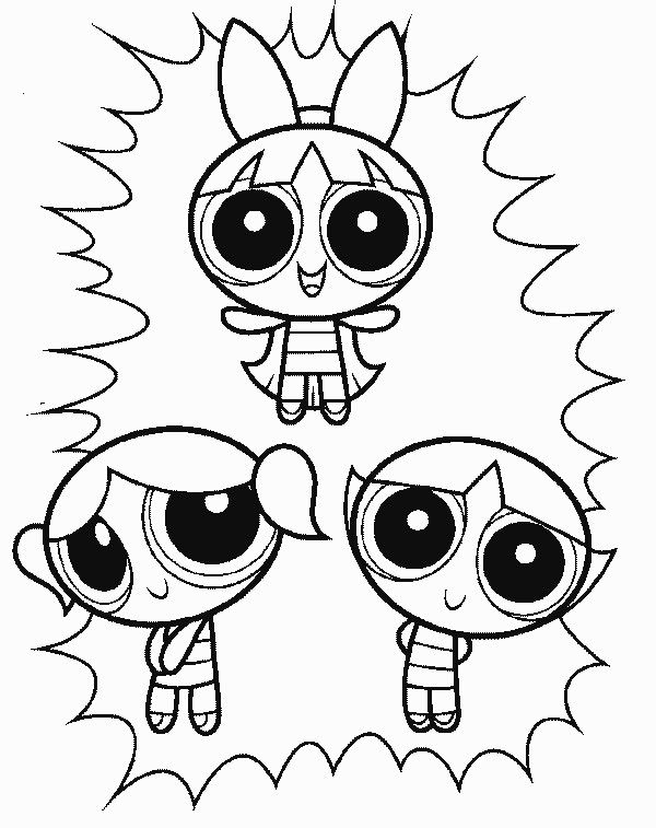 600x757 Powerpuff Girls Coloring Pages Blossom Coloring Pages For Kids