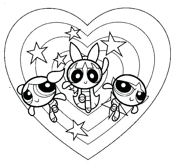 718x670 Powerpuff Girls Coloring Pages