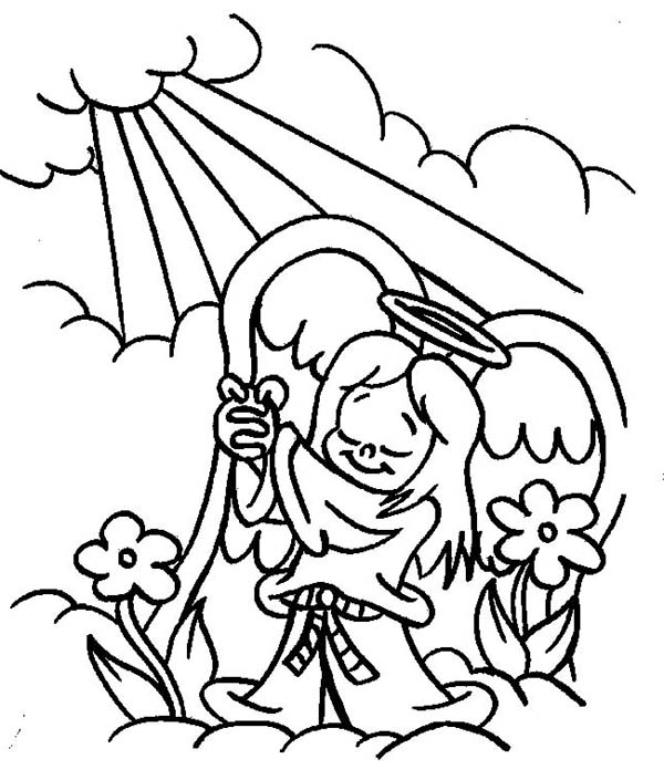 600x705 Angels Praise To The God Lord Coloring Page Color Luna