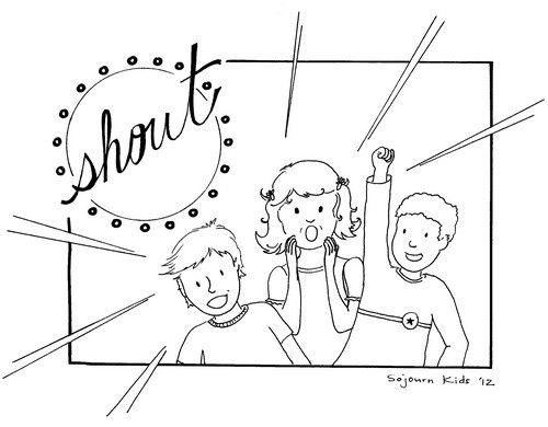 500x390 Shout Coloring Page For Kids Children's Bible Study