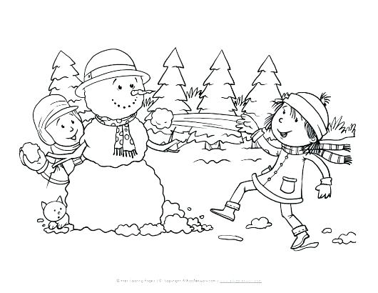 530x410 Snowy Day Coloring Page Free Snowman Praise Coloring Page