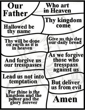 288x372 Lord's Prayer For Children Free Lord's Prayer Coloring Pages