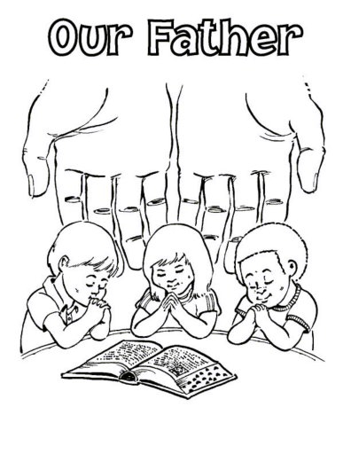 396x512 Prayer Coloring Pages Extraordinary The Lord's Prayer