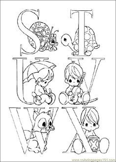 Precious Moments Alphabet Coloring Pages at GetDrawings | Free download