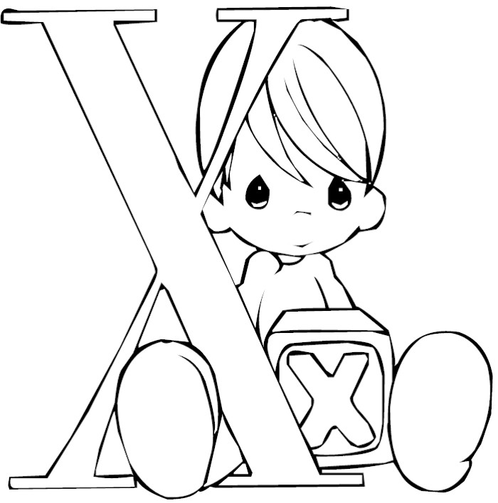 700x707 Precious Moments Alphabet Coloring Pages