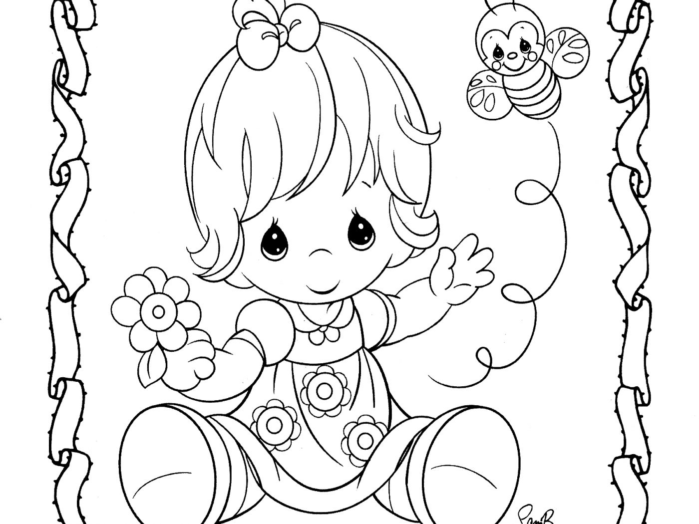 1400x1050 Precious Moments Baby Shower Coloring Pages Free Printout And Page
