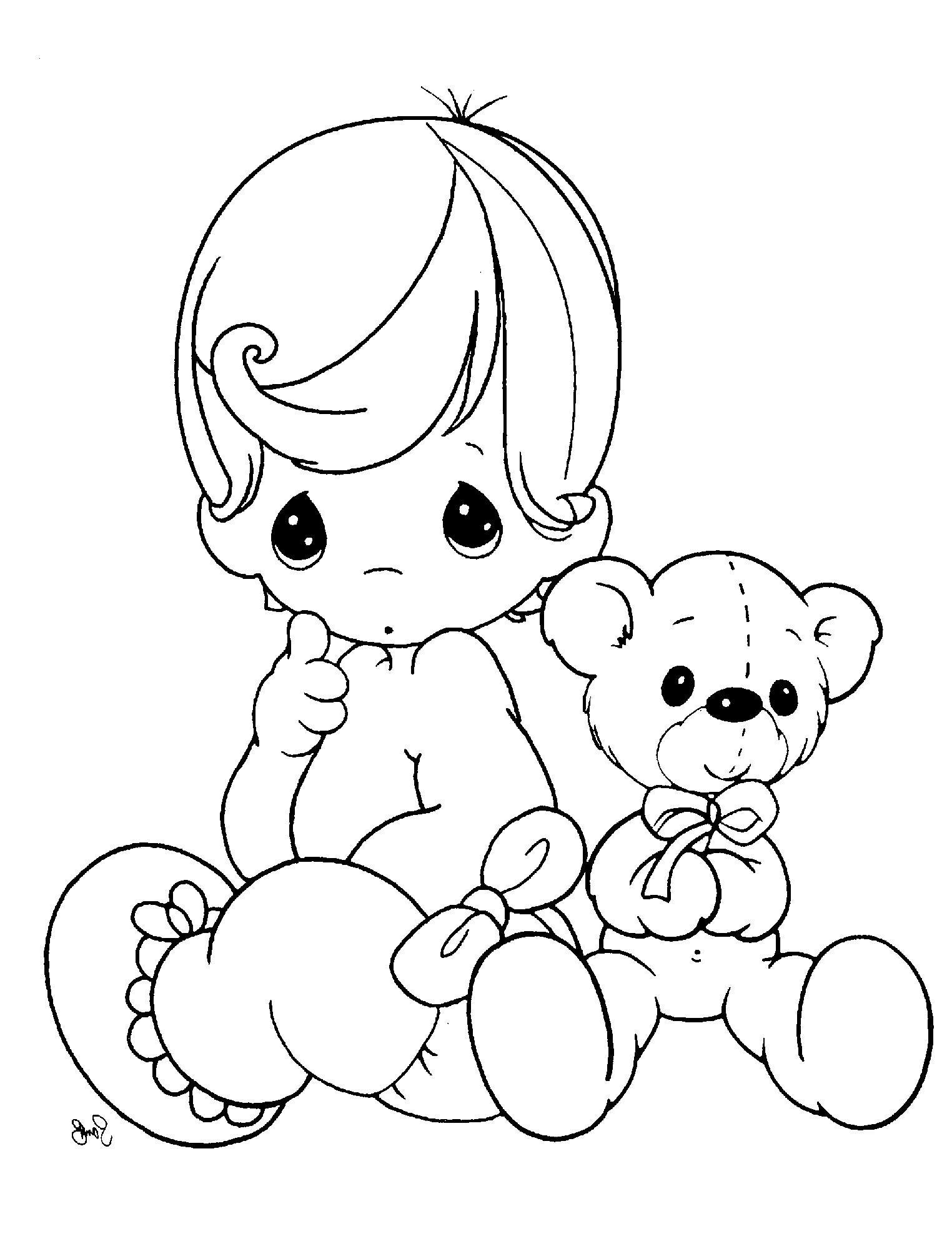 1524x2008 Spectacular Design Cute Baby Girl Coloring Pages Precious Moments