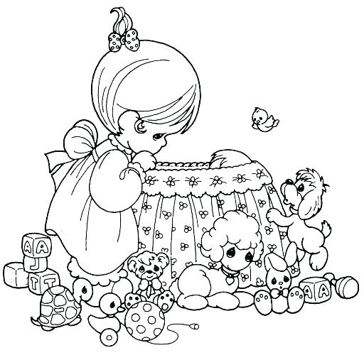 512x500 Baby Girl Precious Moments Coloring Pages Free Sheets O Little