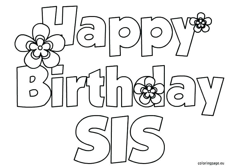 736x544 Happy Birthday Coloring Pages Mom Birthday Coloring Pages