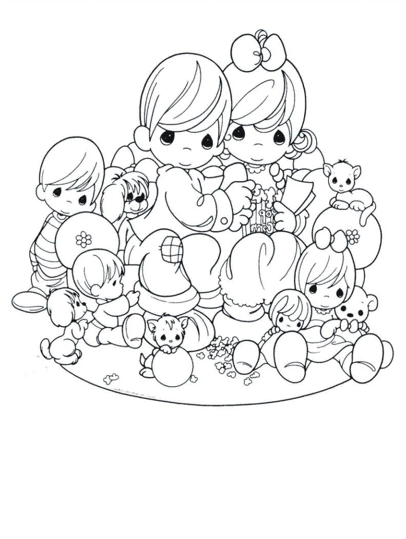 791x1050 Precious Moments Drawing Precious Moments Happy Birthday Coloring