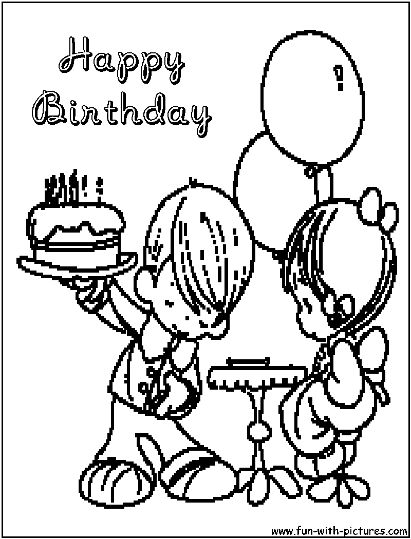 800x1050 Preciousmoments Happybirthday Coloring Page Happy
