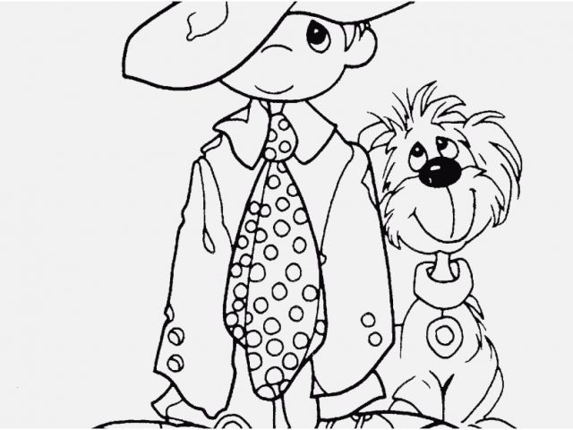 640x480 Precious Moments Coloring Pages Stock Boy With A Dog Cartoons