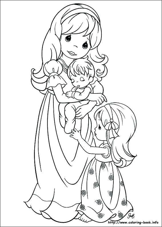 567x794 Precious Moments Family Coloring Pages Precious Moments Family