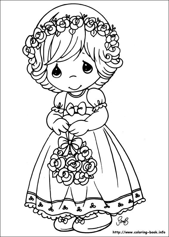 567x794 Precious Moments Coloring Picture