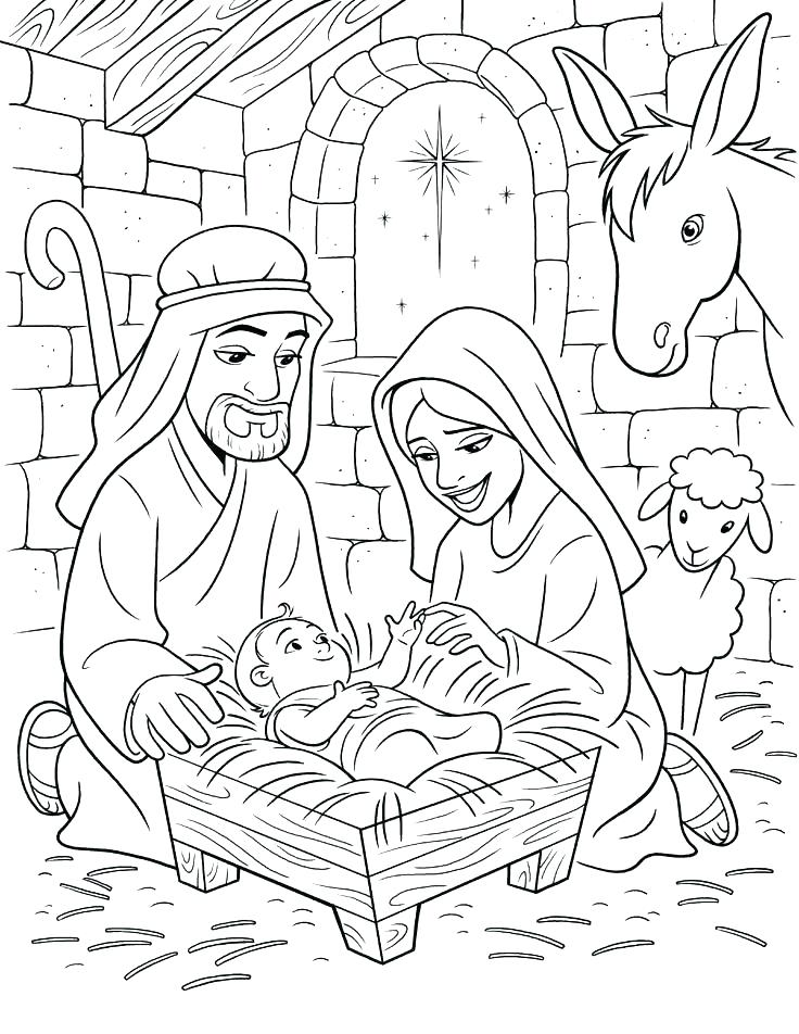 736x952 Precious Moments Nativity Coloring Pages