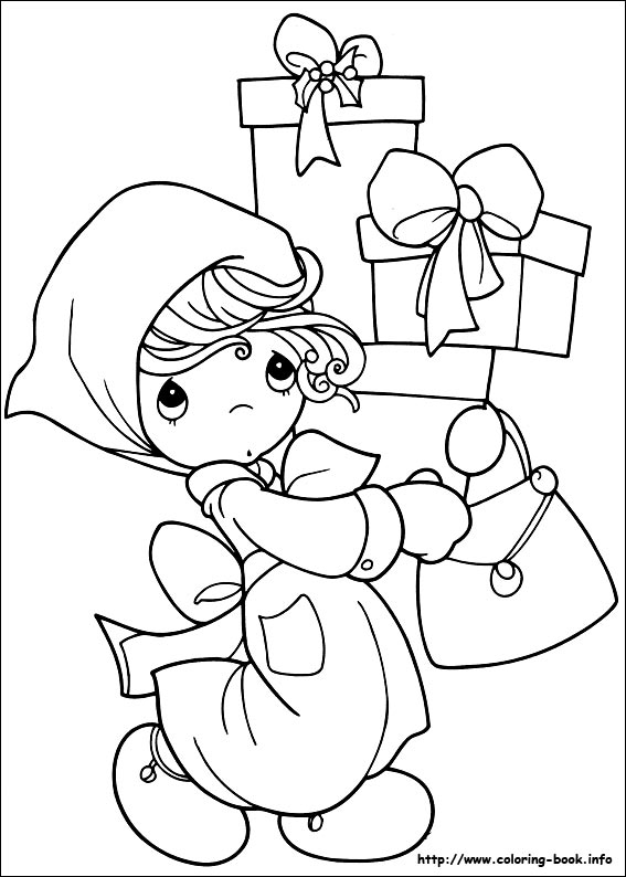 567x794 Christmas Friends Coloring Picture