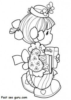 242x338 Precious Moments Girl Goes To School Coloring Pages