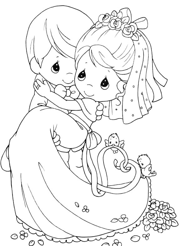 595x785 Married Precious Moments Coloring Pages
