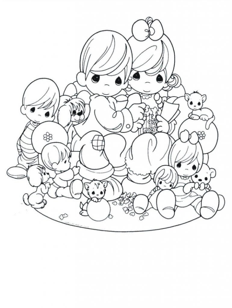 771x1024 Perfect Free Precious Moments Coloring Pages For Kids Printable
