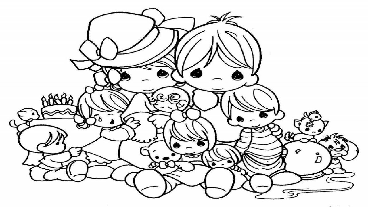 Precious Moments Family Coloring Pages at GetDrawings | Free download