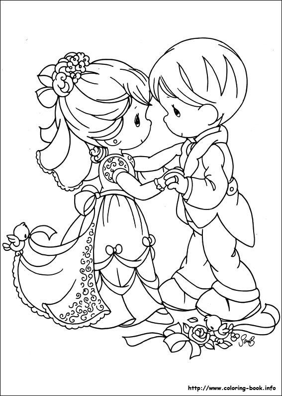 567x794 Precious Moments Bride And Groom Coloring Pages