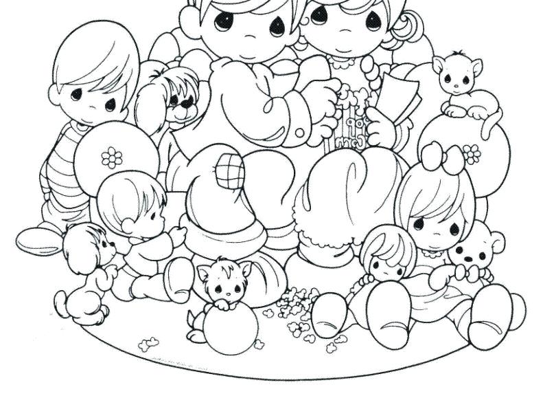 791x576 Precious Moments Coloring Pages Precious Moments Family Coloring