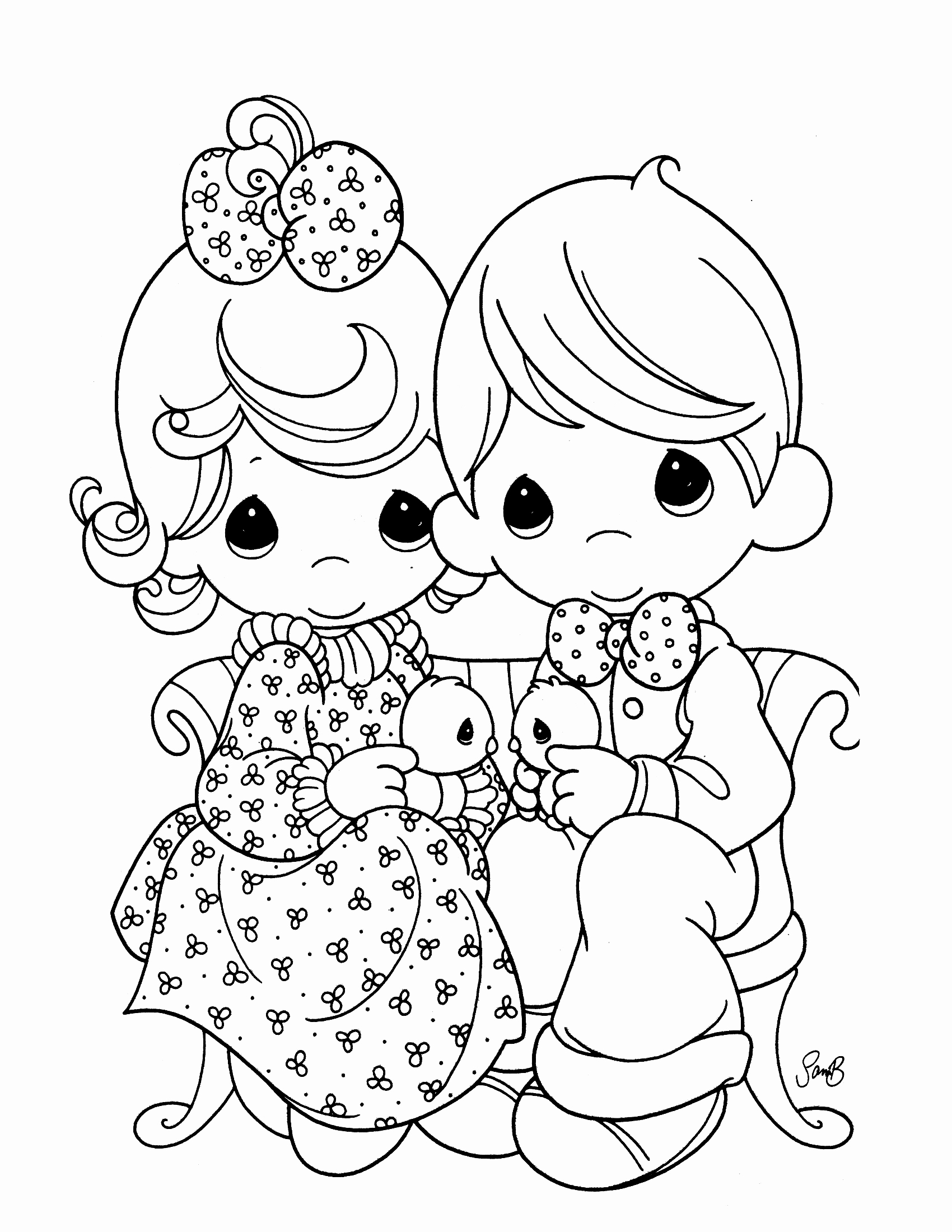 1700x2200 Precious Moments Nativity Coloring Pages