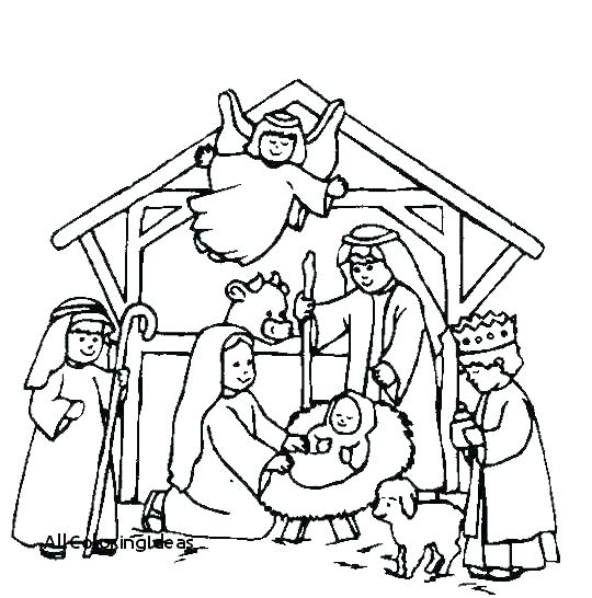 540x546 Nativity Coloring Page Nativity Coloring Book Nativity Coloring