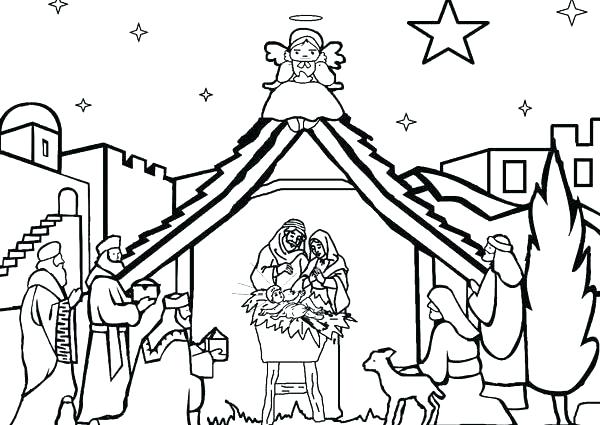 600x425 Nativity Coloring Pages Precious Moments Printable Ages Trend
