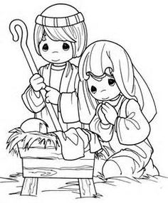 236x286 Nativity Scene Coloring Pages Nativity Scene Precious Moments