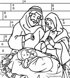 235x262 Printable Nativity Scene Coloring Pages For Kids