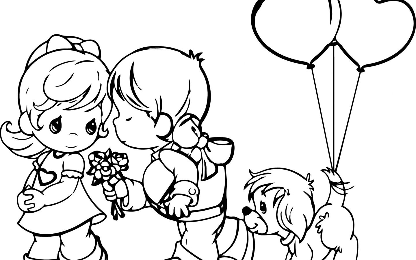 1440x900 Excellent Precious Moments Coloring Pages Printable With Page
