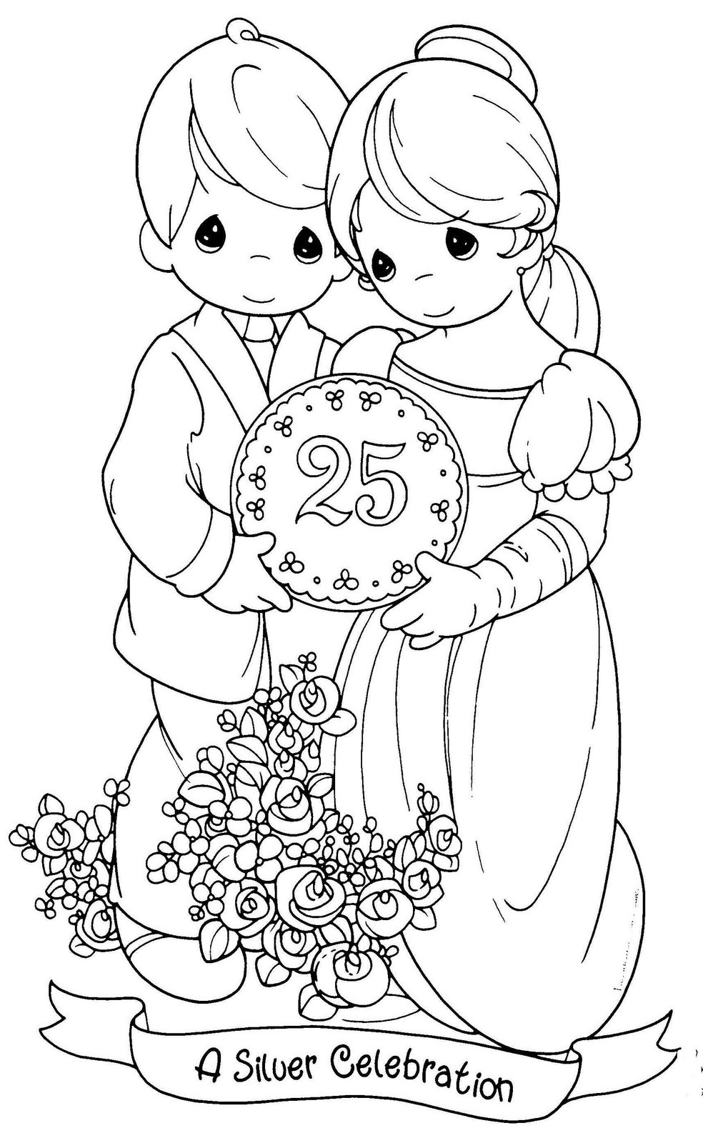 984x1600 Highest Happy Anniversary Coloring Page Download Precious Moments