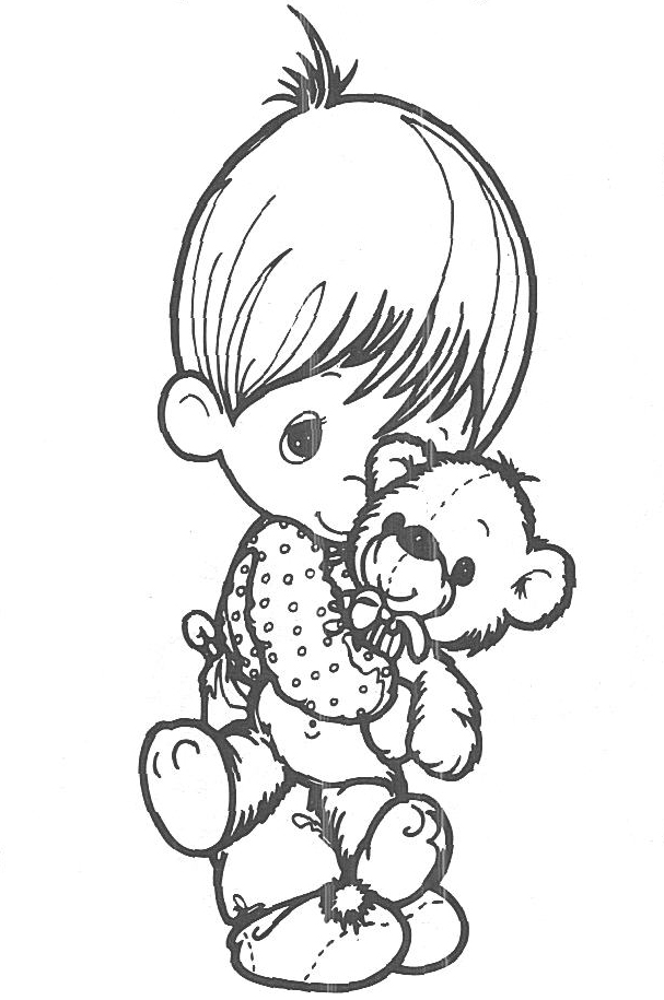 607x915 Precious Moments Teddy Bear Coloring Pages