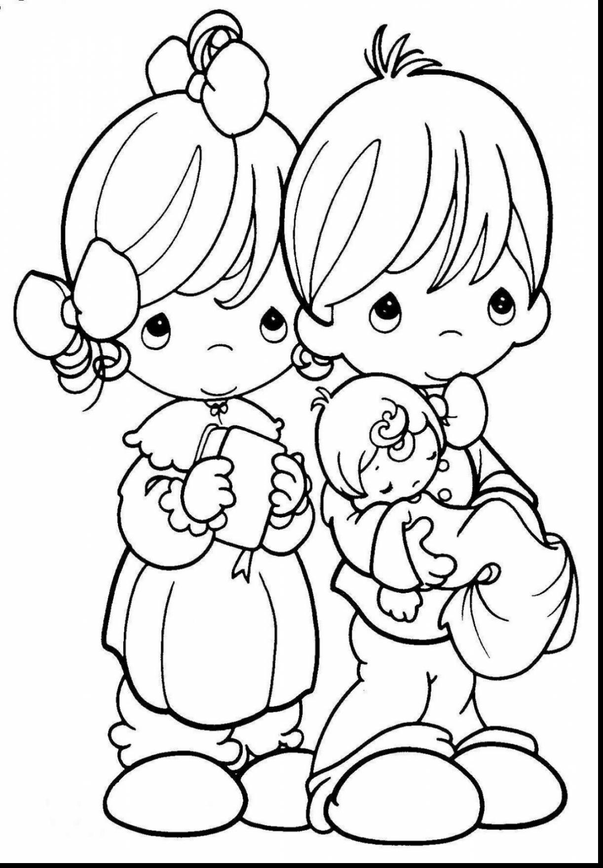 1222x1760 Enjoyable Inspiration Baptism Coloring Pages Good Precious Moments