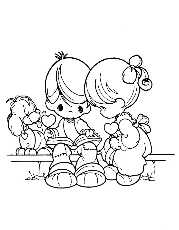 735x941 Ugly Duckling Coloring Pages Religious Precious Moments Coloring
