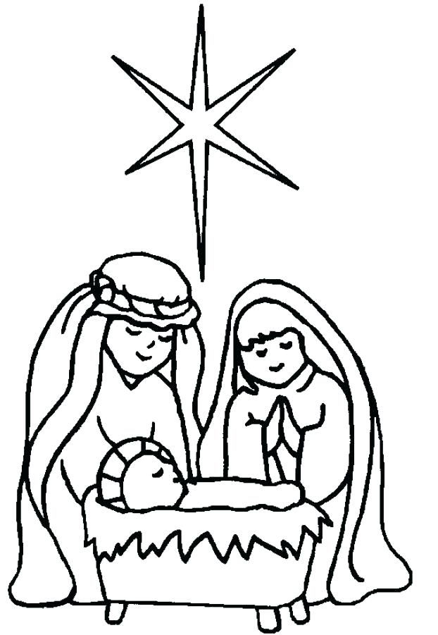 622x901 Christmas Nativity Coloring Pages Free Religious Coloring Pages