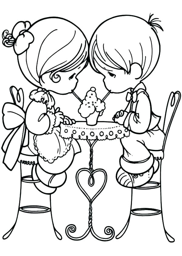 600x840 Free Printable Precious Moments Wedding Coloring Pages Books