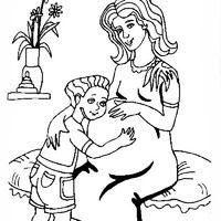 200x200 Pregnant Woman Coloring Pages Babies