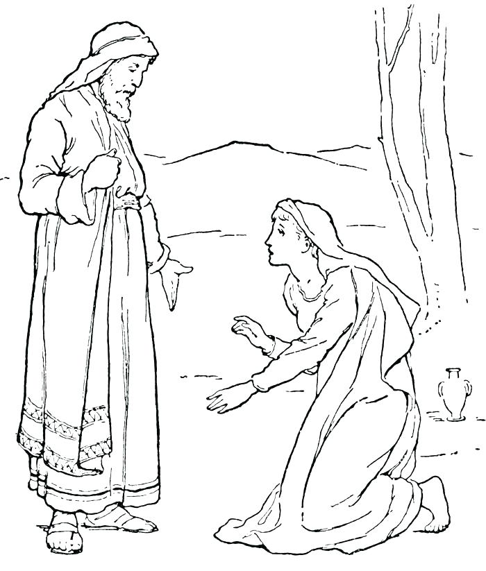 700x823 Woman Coloring Page Coloring Pages From The Bible Bible Woman