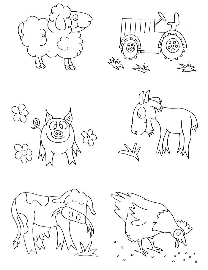 700x906 Farm Animals Coloring Pages Preschool Animals Coloring Pages