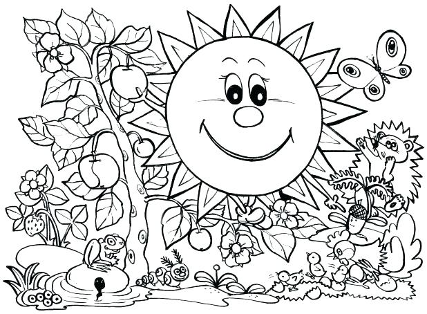 618x454 Seasons Coloring Page Seasons Coloring Pages Spring Color Pages