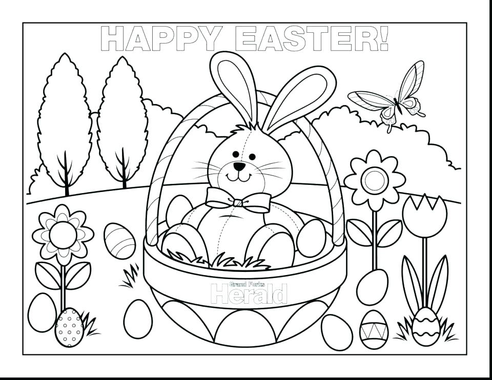 960x742 Bunny Easter Coloring Pages Professional