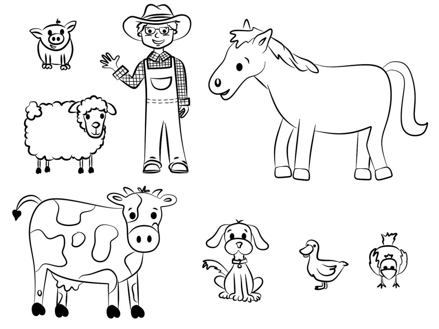 1400x1050 Preschool Printable Farm Coloring Pages Appealing Colouring As