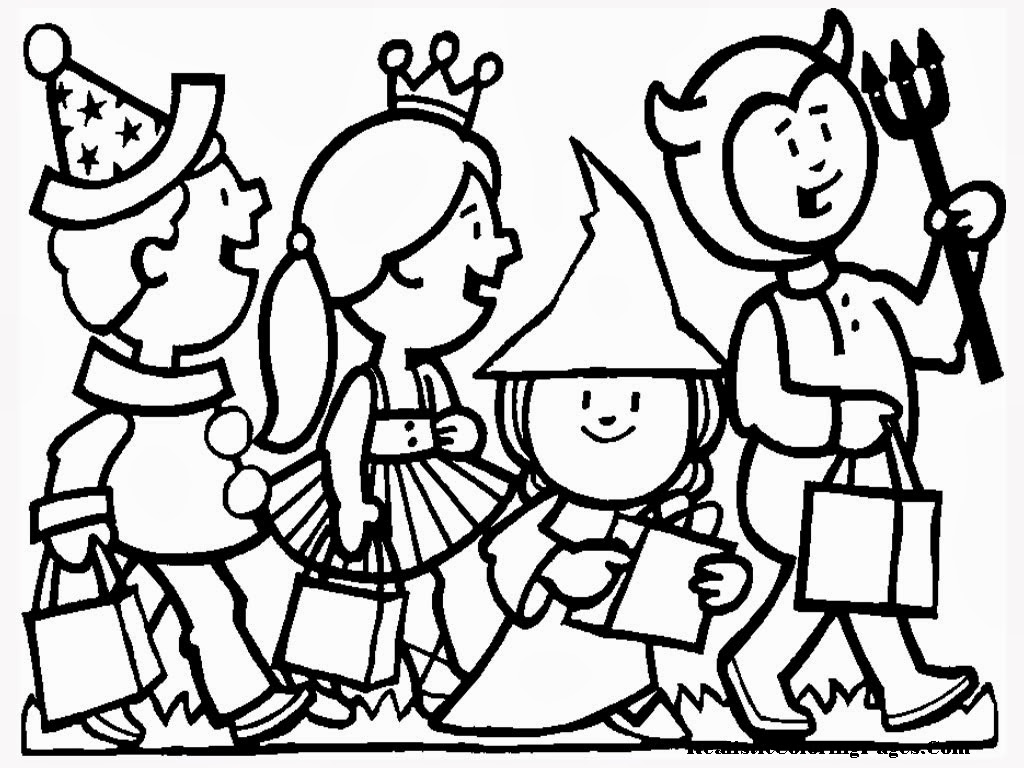 1024x768 Halloween Coloring Page