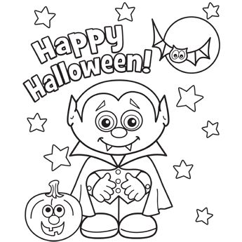 345x345 Kids Halloween Coloring Pages