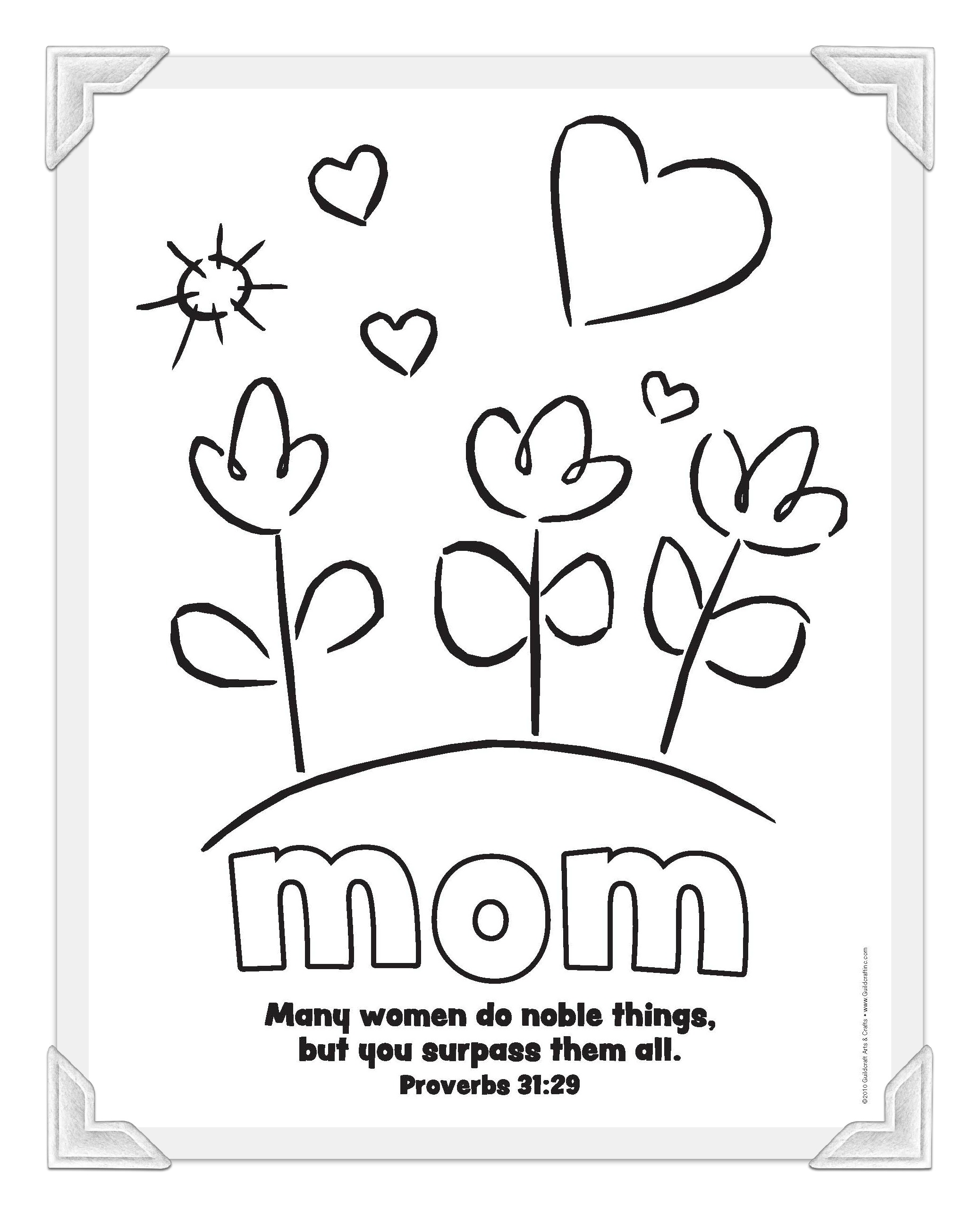 2076x2576 Christian Mothers Day Coloring Pages